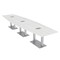 Skutchi Designs 45 in W, 165.75 in L, 29 in H, Engineered Wood Top, White HAR-HEX.IR-46x168-DOU-ELEC-WHCYPRESS - alternate 1